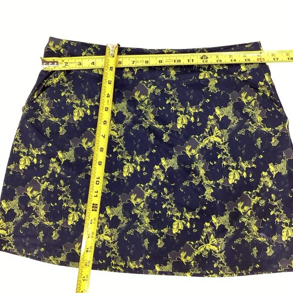 PUMA Women’s Floral Golf Tennis Skirt Mini Stretch Blue Green Size Medium EUC - Picture 3 of 8